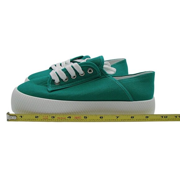 NEW Slocyclub Chunky Sneakers Aqua Blue Green Teal Lace Up Size 39 US 9 Dust Bag - Picture 8 of 12